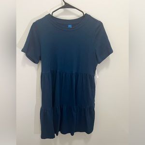 Old Navy Short-Sleeve Tiered Mini Swing Dress